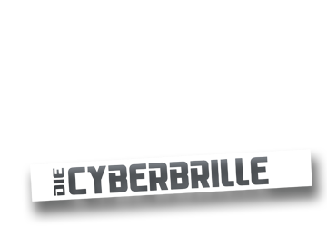 cyberbrille schriftzug